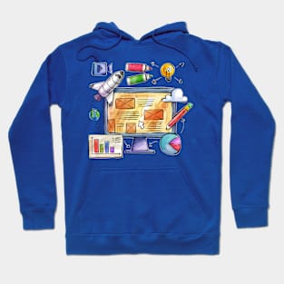 Web Design Watercolor Hoodie